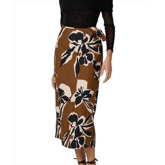 NEW CLEOBELLA camilla midi skirt in smocked clover